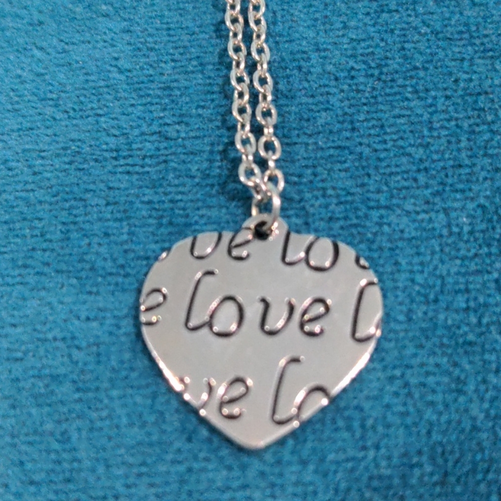 Sliver Heart Shaped Love Necklace